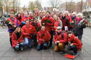 Campagne van start met 1500 rozen